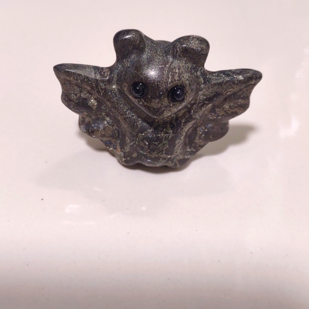Bat Carving Pyrite 1 x 1.5 Perfect For Halloween Take This Little One Home Today